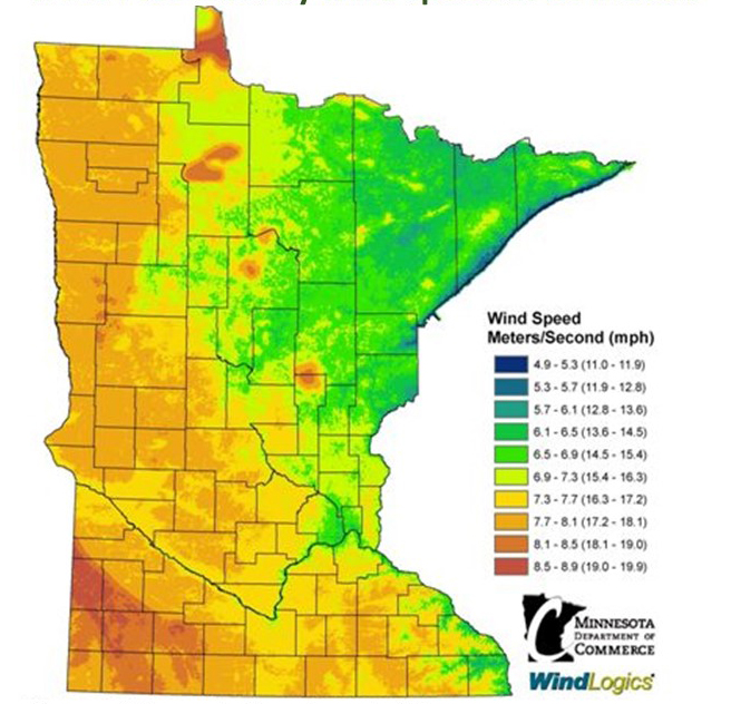 wind speeds