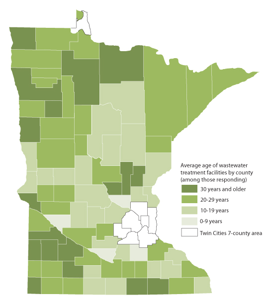Small cities and WWTFs map map