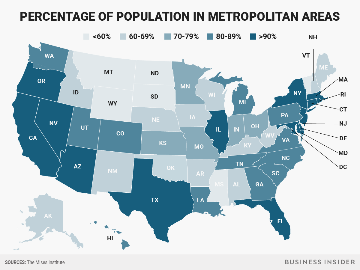 BI Map of Urban Population