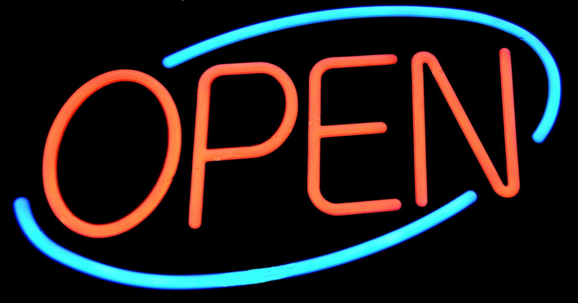 open sign