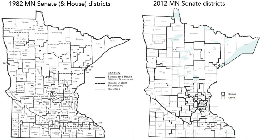 two maps of Minnesota