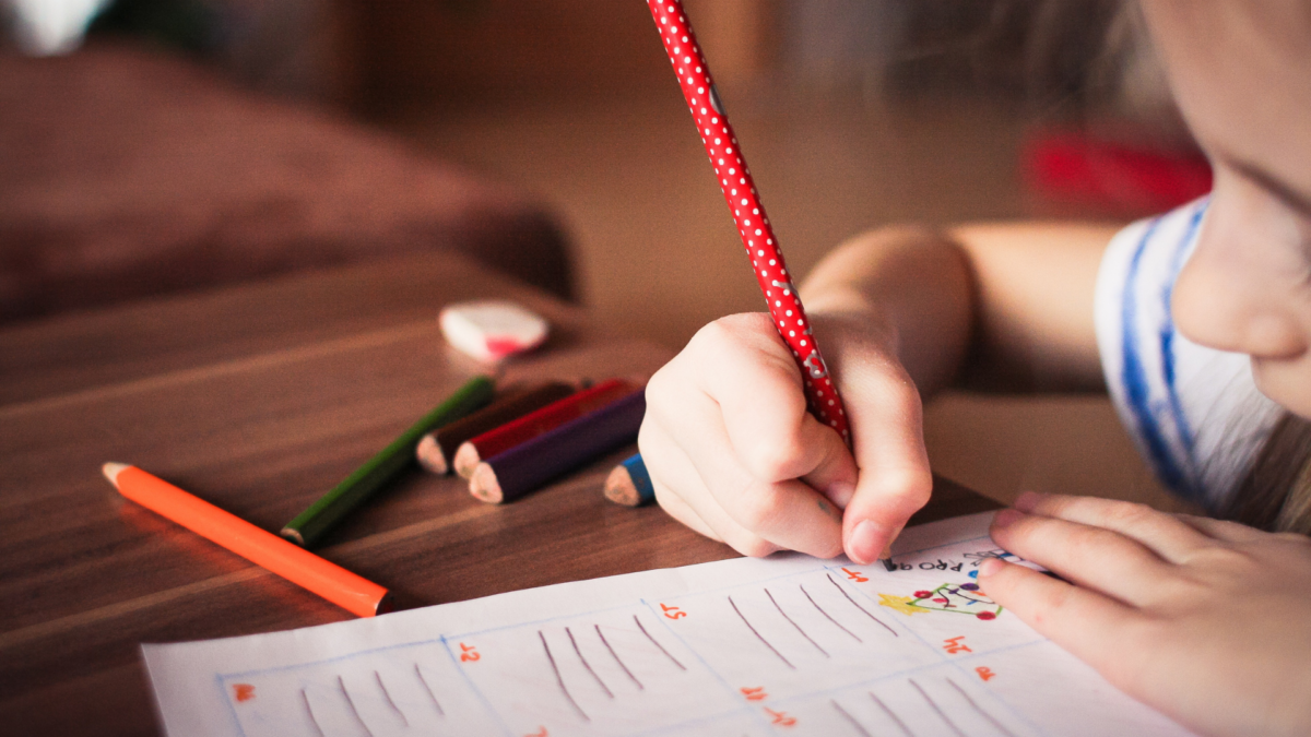 Girl writing